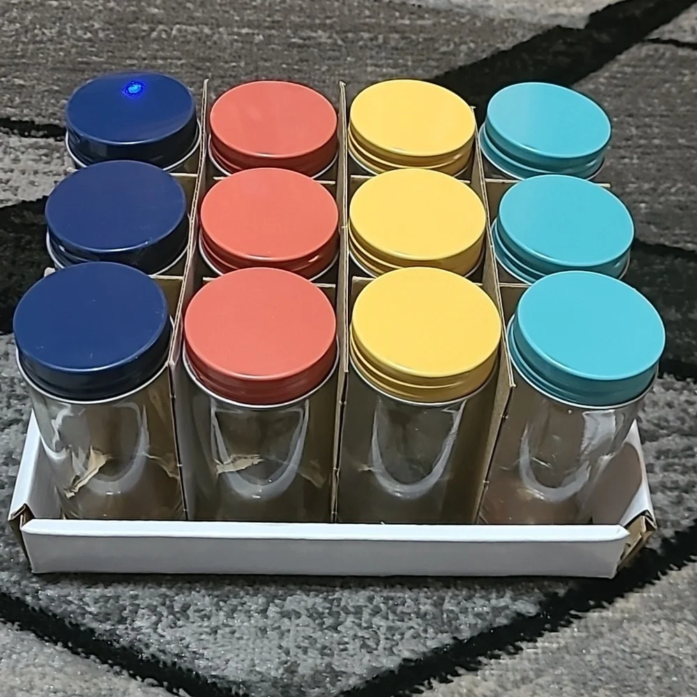 NWOT OLD EAST MINI CANISTERS SET 12 - 2 OZ MULTI COLORS PRICE FIRM